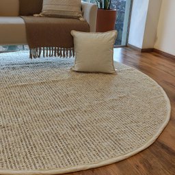 Tapete Tear Redondo Peludo Dupla Face Duna 125 Cm - 1
