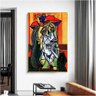 Quadro Decorativo Pablo Picasso A Mulher Que Chora:60x40 cm/PRETA - 5