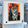 Quadro Decorativo Pablo Picasso A Mulher Que Chora:60x40 cm/PRETA - 8