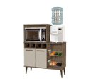 Ver imagem 4 de Armário Fruteira Nube Microondas Adega Bebedouro:Canela/Offwhite