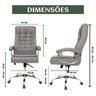 Cadeira Escritório Miami Reclinável Presidente Molas Ensacadas - 7