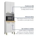 Ver imagem 3 de Paneleiro com Nicho 4 Portas São Luis Valdemoveis Branco