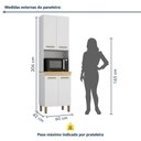 Ver imagem 5 de Paneleiro com Nicho 4 Portas São Luis Valdemoveis Branco