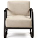 Ver imagem 5 de Poltrona Decorativa para Sala Living Base Industrial Preta Marathi K01 Veludo Bege - Lyam Decor