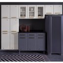 Ver imagem 7 de Cozinha Compacta Aço 3 Peças com Vidros Armários Aéreos e Paneleiro Multimóveis Cr20368 Branco