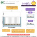 Ver imagem 3 de Berço 3 em 1 para Colchão 60 X 130 Cm Multimóveis Mp0527g - Azul/branco