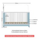 Ver mais imagens de Berço 3 em 1 para Colchão 60 X 130 Cm Multimóveis Mp0527g - Azul/branco