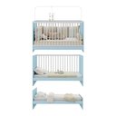Ver imagem 5 de Berço 3 em 1 para Colchão 60 X 130 Cm Multimóveis Mp0527g - Azul/branco