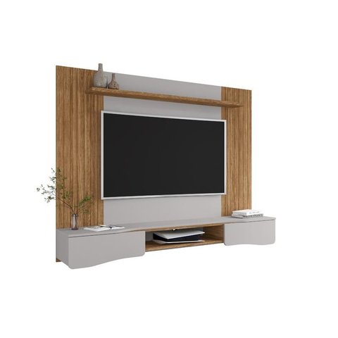 Painel Búzios para Tv de 65" Cinamomo/off-white - Bechara