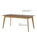 Ver imagem 4 de Mesa de Jantar Olive 6 Lugares 180cm Babus - Imbuia / Imbuia