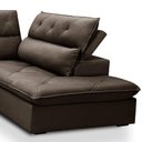 Ver imagem 7 de Sofá 3 Lugares Retrátil Reclinável Chaise Direito 258cm Bergen F04 Veludo Marrom Escuro - Lyam