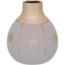Ver imagem 1 de Vaso Tongass Decorativo Cachepô Enfeite 8x15x15cm Cerâmica Cinza