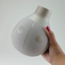 Ver imagem 2 de Vaso Tongass Decorativo Cachepô Enfeite 8x15x15cm Cerâmica Cinza