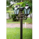 Ver imagem 6 de Poste Para Jardim Colonial Sinha Duplo Alumínio Cobre 1.84m 15001/2