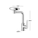 Ver imagem 7 de Torneira Misturador Monocomando de Bancada Rotação 360° Inox 304 Cromada Prata Brinovar