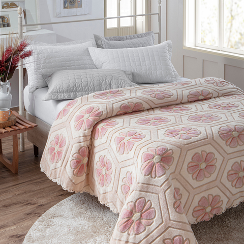 Colcha Aveludada Aconchego L'amore Jolitex 2,40 X2,60m - Baunilha