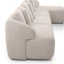 Ver imagem 7 de Sofá 5 Lugares com Chaise Direito Sala Living 388cm Arlo F04 Veludo Bege - Lyam Decor