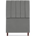 Ver imagem 5 de Cabeceira Solteiro 90cm Arlla Suede Cinza Rm