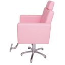 Ver imagem 2 de Cadeira Poltrona de Salão de Cabeleireiro, Barbearia e Beleza Profissional Modelo Evidence - Rosa