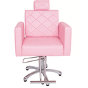 Ver imagem 3 de Cadeira Poltrona de Salão de Cabeleireiro, Barbearia e Beleza Profissional Modelo Evidence - Rosa