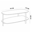 Ver imagem 6 de Mesa de Centro para Sala de Estar Orgânico Industrial 90cm Épic L05 Off White - Lyam Decor