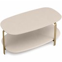 Ver mais imagens de Mesa de Centro para Sala de Estar Orgânico Industrial 90cm Épic L05 Off White - Lyam Decor