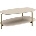 Ver imagem 2 de Mesa de Centro para Sala de Estar Orgânico Industrial 90cm Épic L05 Off White - Lyam Decor