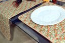 Ver imagem 2 de Jogo Americano e Caminho Matelado com 5 peças - Floral Laranja Arte & Tear Jogo Americano com Caminh