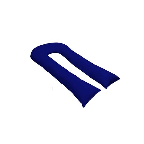 Travesseiro Gigante Formato U 140x70cm Happy Line - Azul