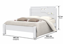 Ver imagem 2 de Cama Casal Luiza para Colchão 138x188 cm Moderna:Branco