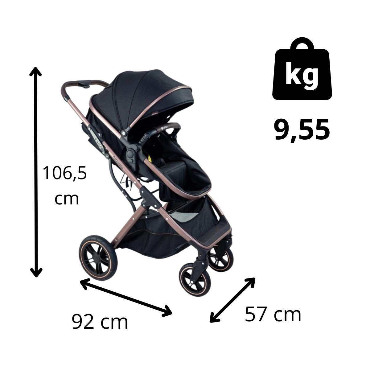 Carrinho de Bebê Zoe de 0 a 15 Kg - Galzerano - 5