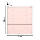 Ver imagem 4 de Conjunto Aurora Rosa Acetinado: Cômoda Aurora 4 Gavetas + Guarda-roupa Infantil Aurora 2 Portas