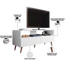 Ver imagem 5 de Rack para Sala de Estar Serena com Painel para Tv Gaby M05 Branco - Inoviza