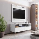 Ver imagem 2 de Rack para Sala de Estar Serena com Painel para Tv Gaby M05 Branco - Inoviza