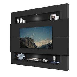 Painel Com Luzes Led Para Tv Até 55 Polegadas Monterrey 160 Preto - 3 Painel Com Luzes Led Para Tv Até 55 Polegadas Monterrey 160 Preto - 3