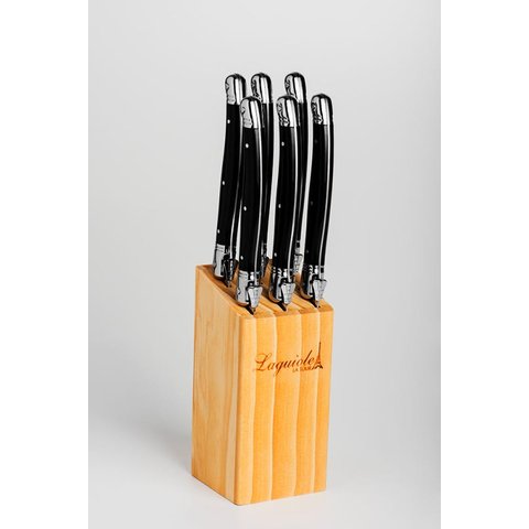 Conjunto de 6 Facas Laguiole La Tour Luxo - Preto