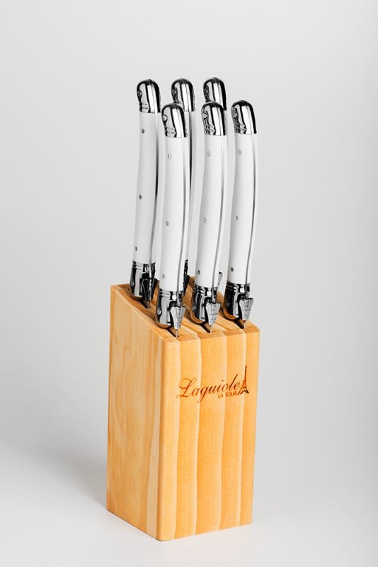 Conjunto de 6 facas LAGUIOLE LA TOUR Luxo - branco - 1