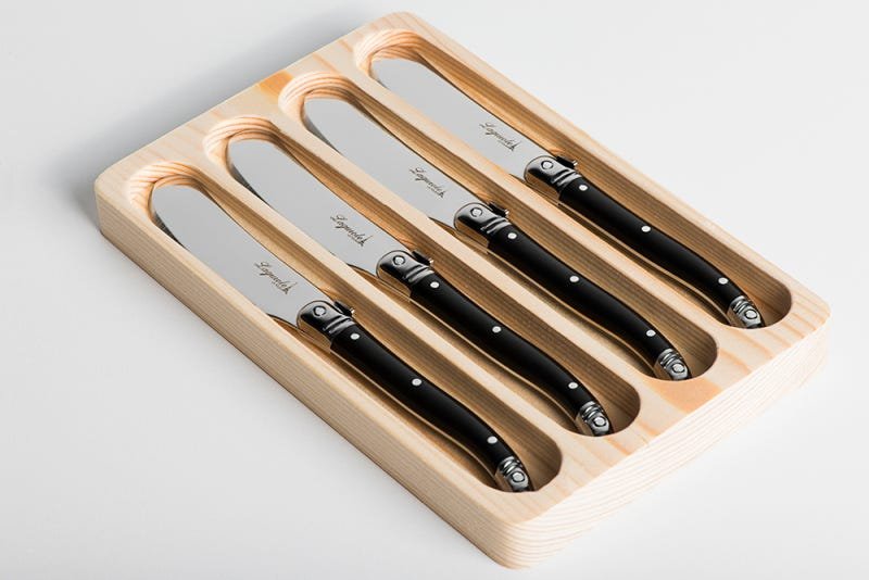Conjunto de 4 facas manteiga LAGUIOLE LA TOUR Luxo - preto