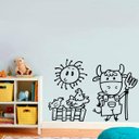 Ver imagem 1 de Adesivo de Parede Infantil Fazendinha-Pequeno 48x33cm