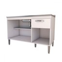 Ver imagem 5 de Balcão de Cozinha para Pia Vieira 3 Portas 1 Gaveta Branco - Pnr Móveis