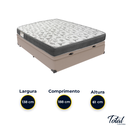 Ver imagem 3 de Cama Box Baú Casal Bege e Colchão Iso 100 D33 Ortobom
