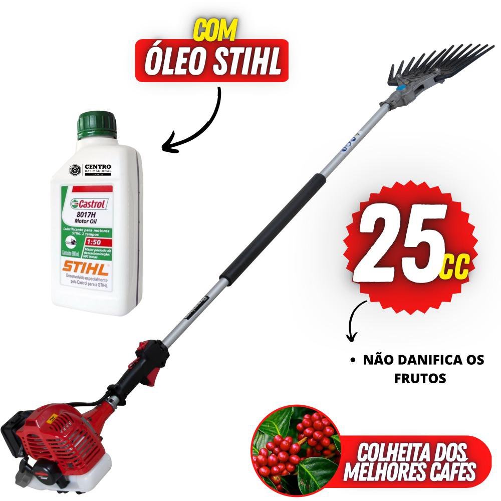 Derriçadeira á Gasolina 2T Kawashima com Haste Longa e Garra Simples + Óleo Castrol Stihl - 4