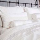 Ver imagem 1 de Jogo de Cama Algodão 400 Fios Solteiro Grand Palais Branco Blue Gardenia