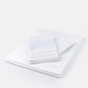 Ver imagem 2 de Jogo de Cama Algodão 400 Fios Solteiro Grand Palais Branco Blue Gardenia