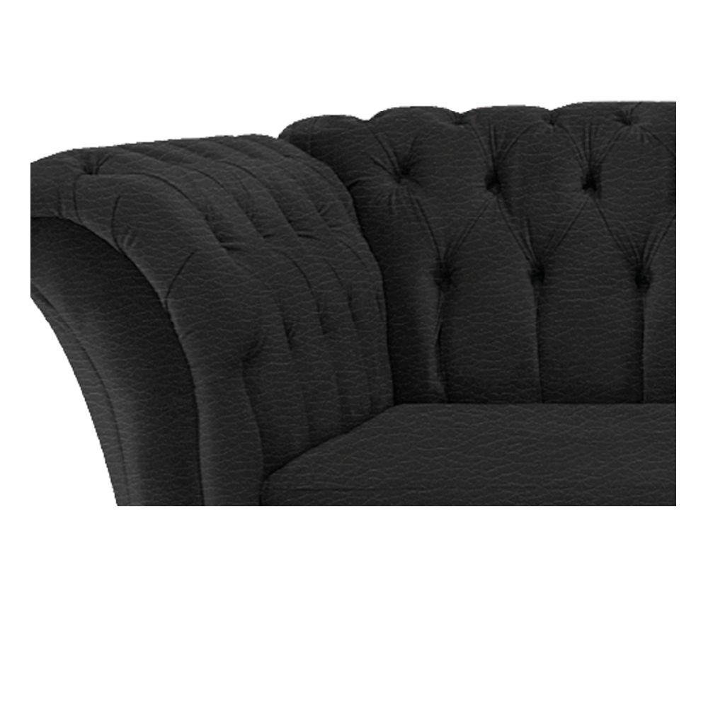 Poltrona Decorativa Chesterfield Preto - 2