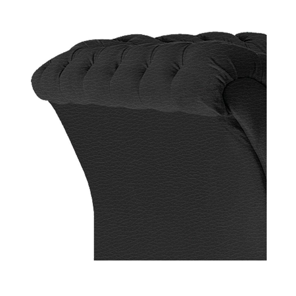 Poltrona Decorativa Chesterfield Preto - 3