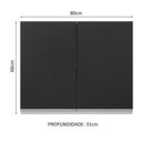Ver imagem 3 de Armário de Cozinha Aéreo 100% MDF 80 cm 2 Portas Branco/Preto Acordes Madesa