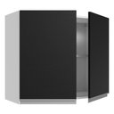 Ver imagem 5 de Armário de Cozinha Aéreo 100% MDF 80 cm 2 Portas Branco/Preto Acordes Madesa