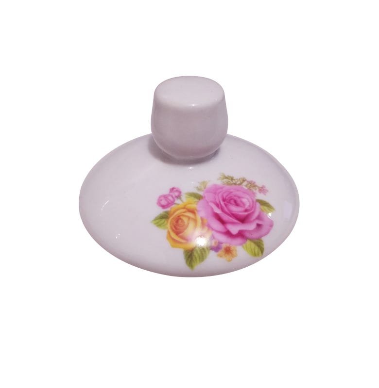 Jogo Chá Bule Xícaras 3 Peças Porcelana Infusor Rosa Flor