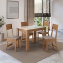 Ver imagem 1 de Mesa de Jantar 4 Lugares Astana Freijó/off White - Pnr Móveis